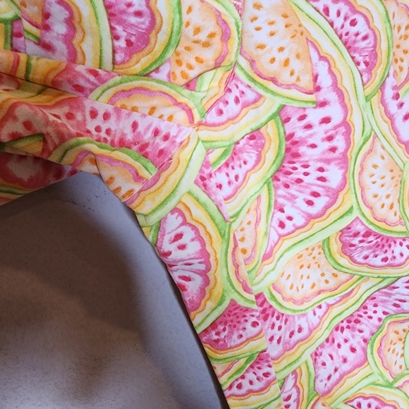 Talbots Melon Watermelon Crop Cotton Pants wome size 6 Petite 6P - Picture 12 of 16